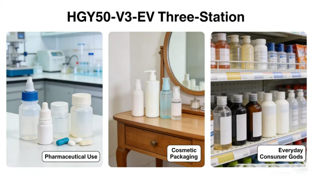HGY50-V3-EV 3-Station All-Servo ISBM Machine for PET/PETG Bottles used in