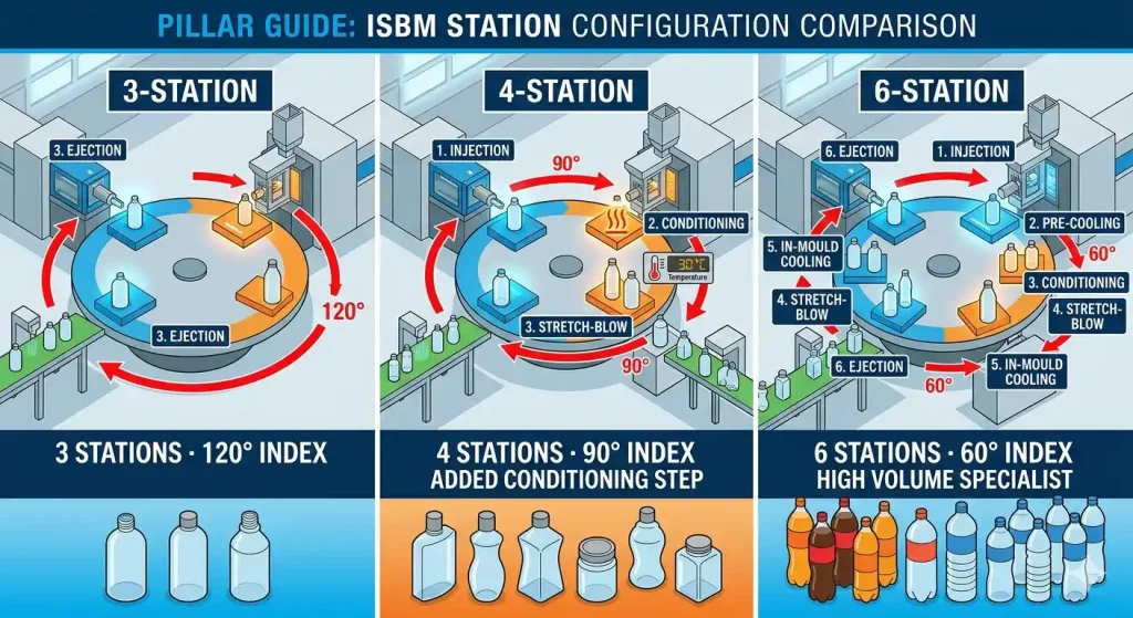 3-station vs 4-station vs 6-station ISBM